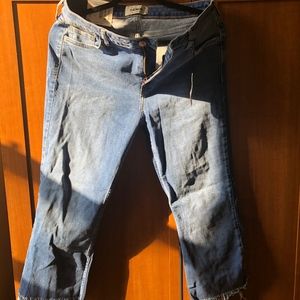 NWT New Look Petite Denim Frayed Jeans